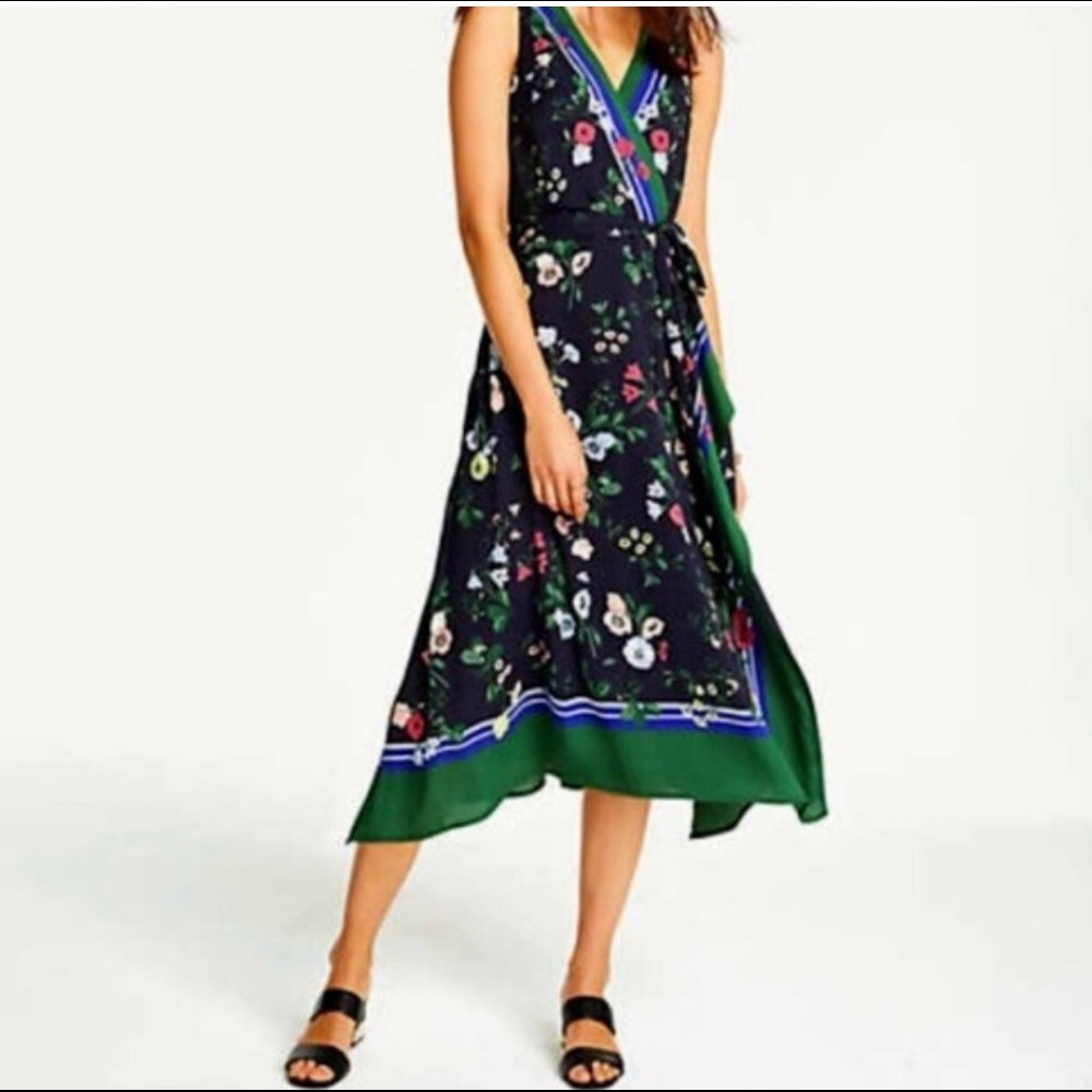 Ann Taylor NWT - floral faux wrap dress